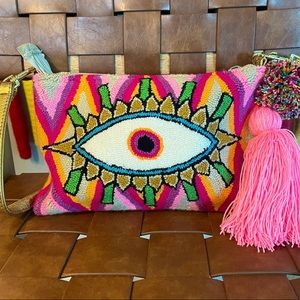 Handmade Woven Multicolor Mexican Style Crossbody